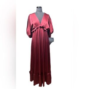 Rhea & Thea Red Maxi Dress size small NWT